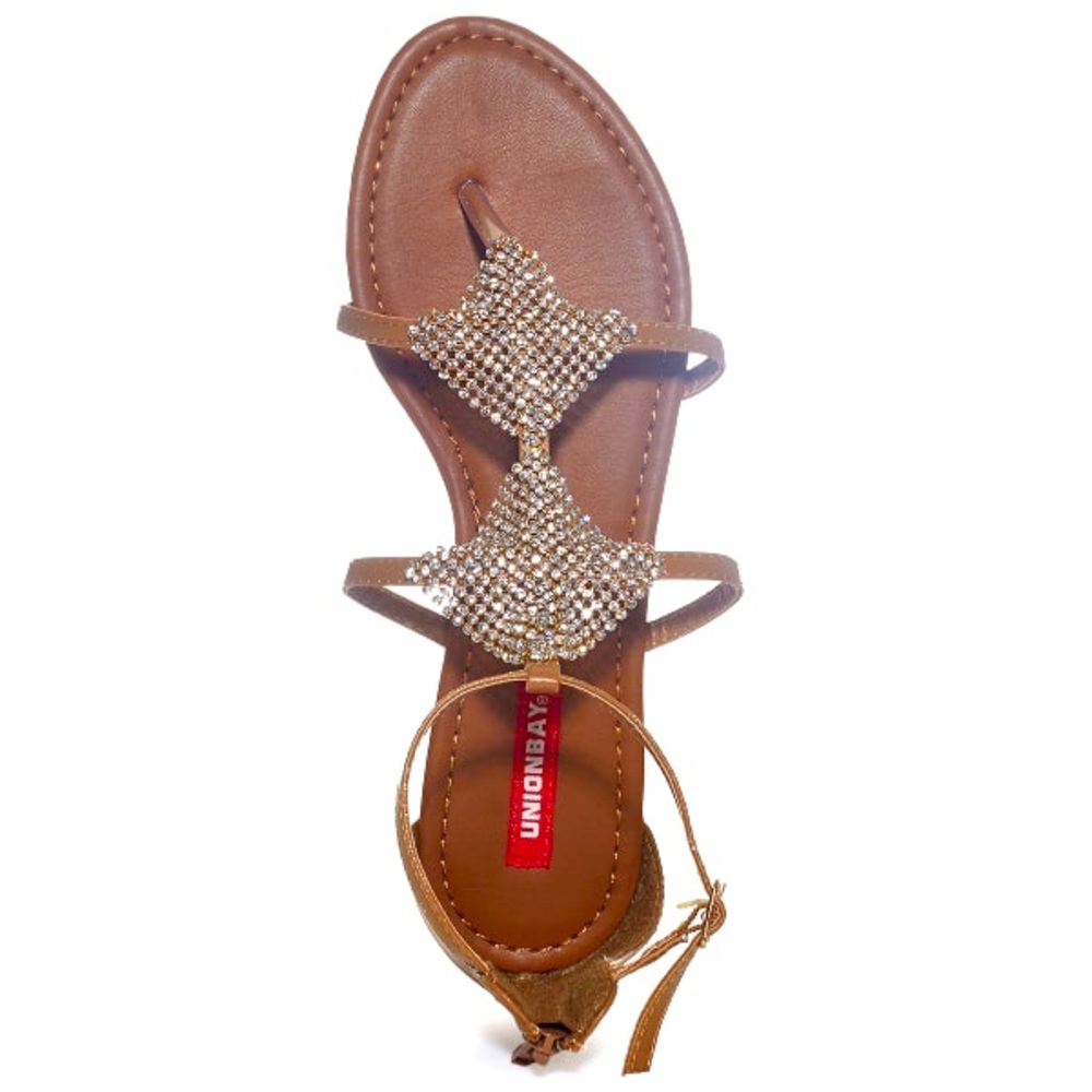 New! UNIONBAY Ellie Rhinestone Sandals - Picture 3 of 7